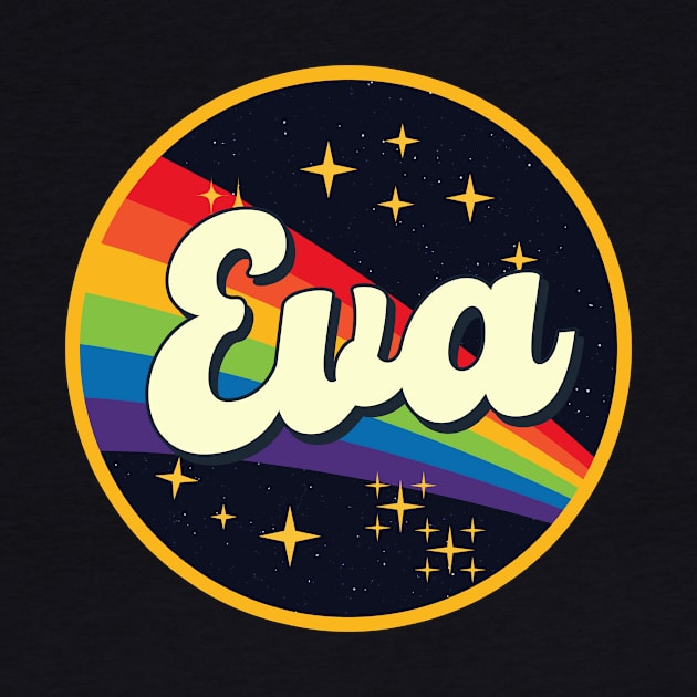 Eva // Rainbow In Space Vintage Style by LMW Art